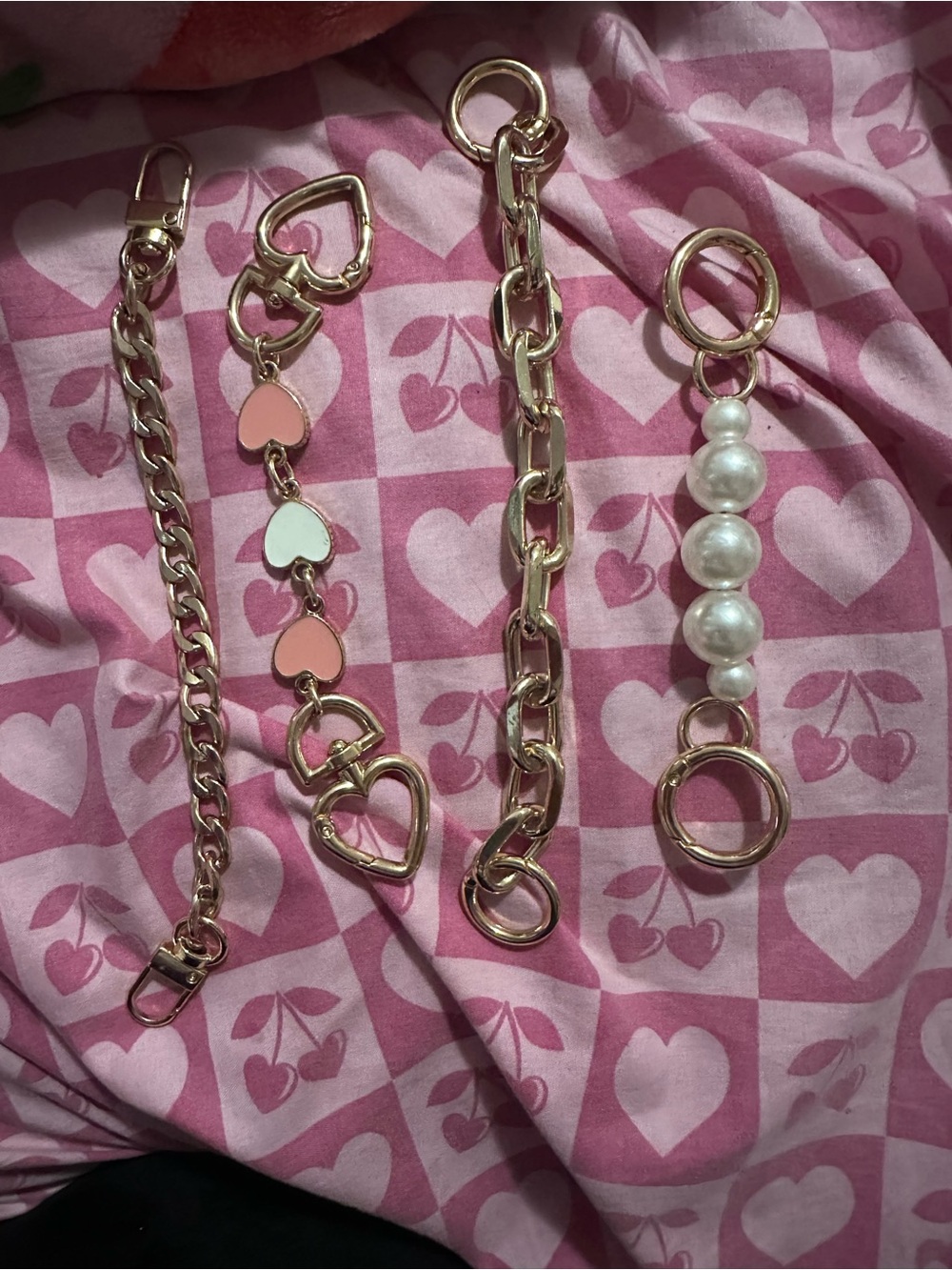 Gold Tone bag extenders set